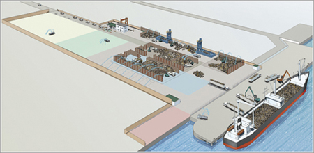  illustration of mihama shippinng yard